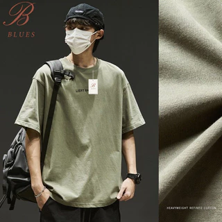 B BLUES รุ่นโคตรนุ่ม (สีใหม่) นุ่มตั้งแต่กำเนิด ยืดแต่ไม่ย้วย ยับยากไม่ต้องรีด เสื้อยืดคอกลม ผ้า cotton แท้ 100%
