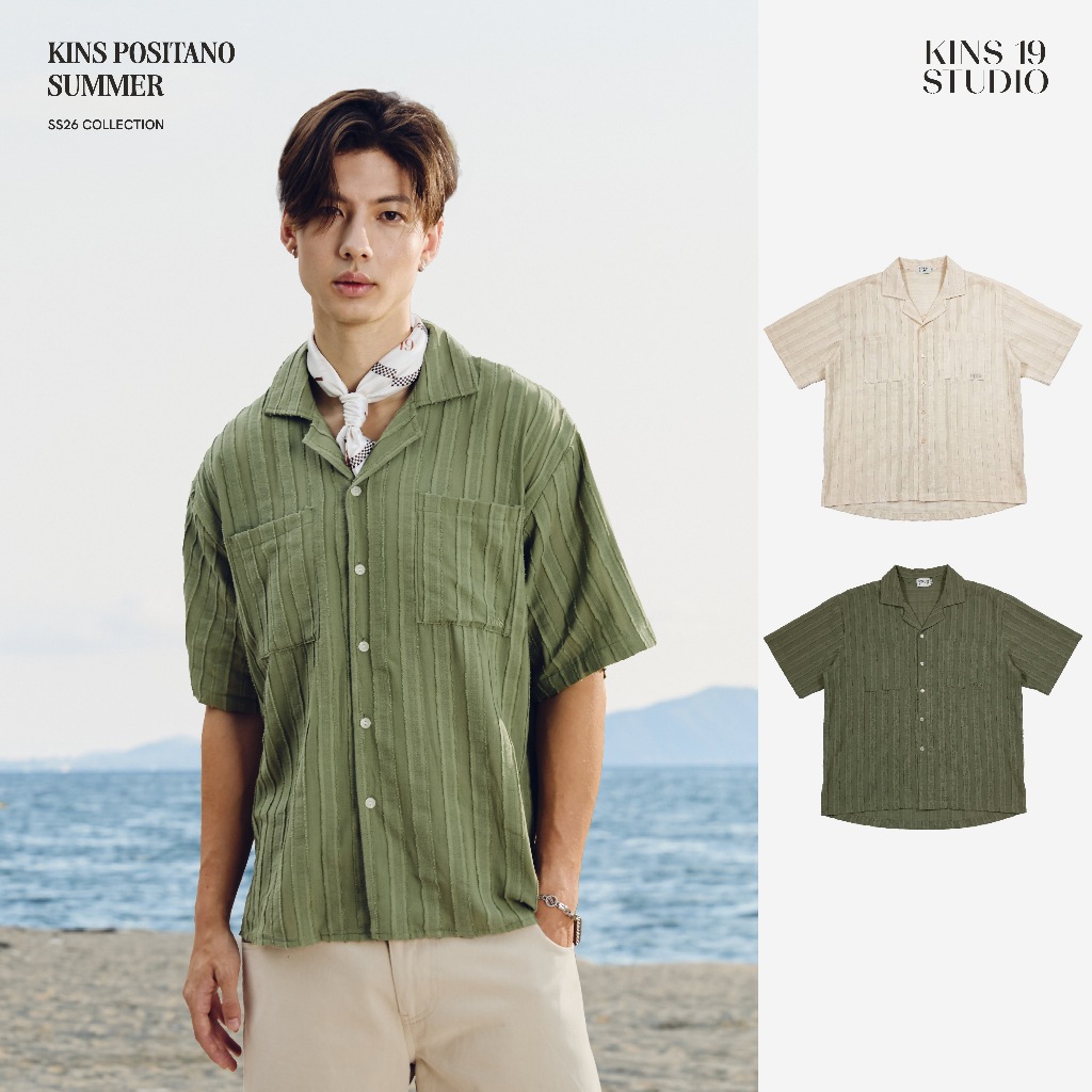 KINS 19 STUDIO |  KINS Soft Texture Shirt เสื้อแขนสั้นคินส์ [KN149]