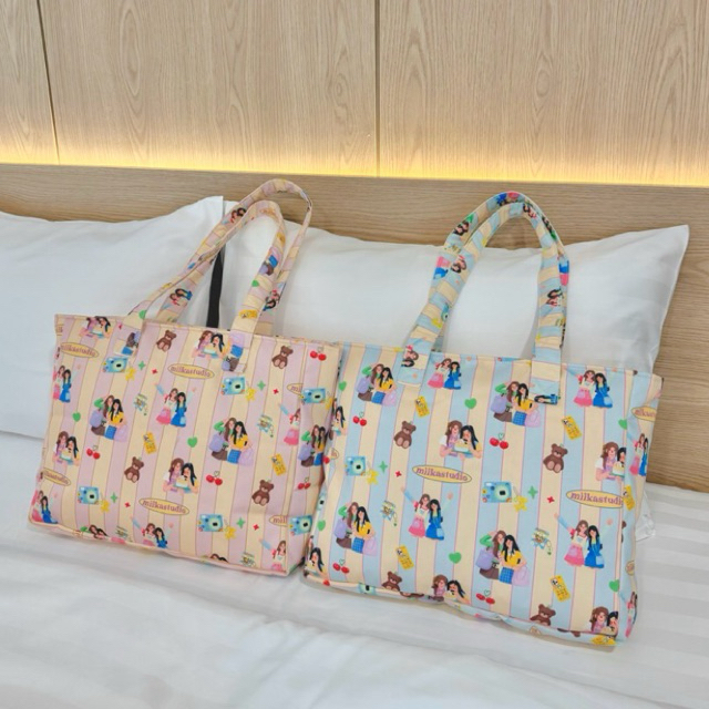 กระเป๋าบุใยนุ่มนิ่ม  💕Milkastudio bestie friend fluffy tote bag 💖