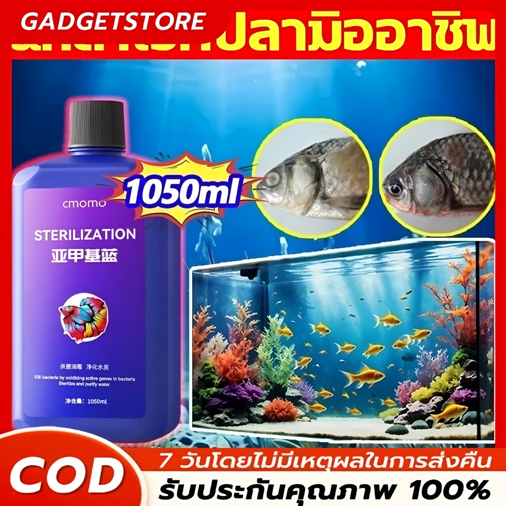 Methylene Blue สามารถรักษาโรคปลานับร้อยชนิดได้ เมทาลีนบลู อ่อนโยนไม่ระคายเคือง ฆ่าเชื้อ เมทิลีนบลู methylene blue us