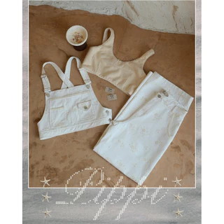 PIPPI LACE (White&Cream)OVERALLS