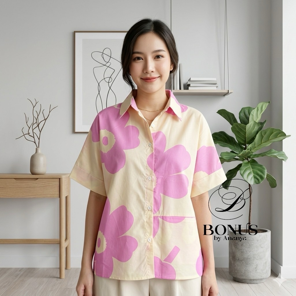 เสื้อคอปกเชิ้ตแขนสั้น ผ้าคอตตอลญี่ปุ่น🇯🇵 100% พิมพ์ลาย มีกระเป๋าหน้า ใช้งานได้จริง จับแมตซ์ง่าย