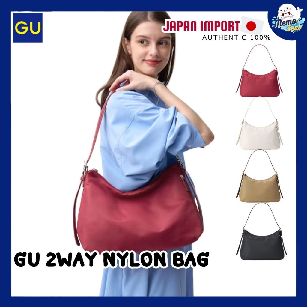 GU 2WAY Nylon Bag กระเป๋าผ้าไนลอน