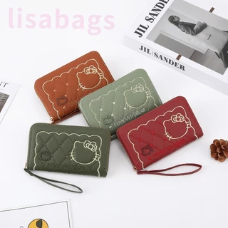 M37#กระเป๋าสตางค์ราคาถูก ！กระเป๋าสตางค์ใบกลางมีช่วงใส่บัตรงทั้งหมด4ช่อง 📌วัดสุด:หนังPU รุ่นใหม่มีสายคล้องมือทุกใบค่ะ