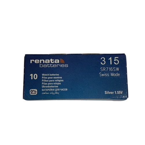ถ่านกระดุม Renata SR716,SR716SW / 315 จำหน่ายยกกล่อง จะมี 10ก้อน