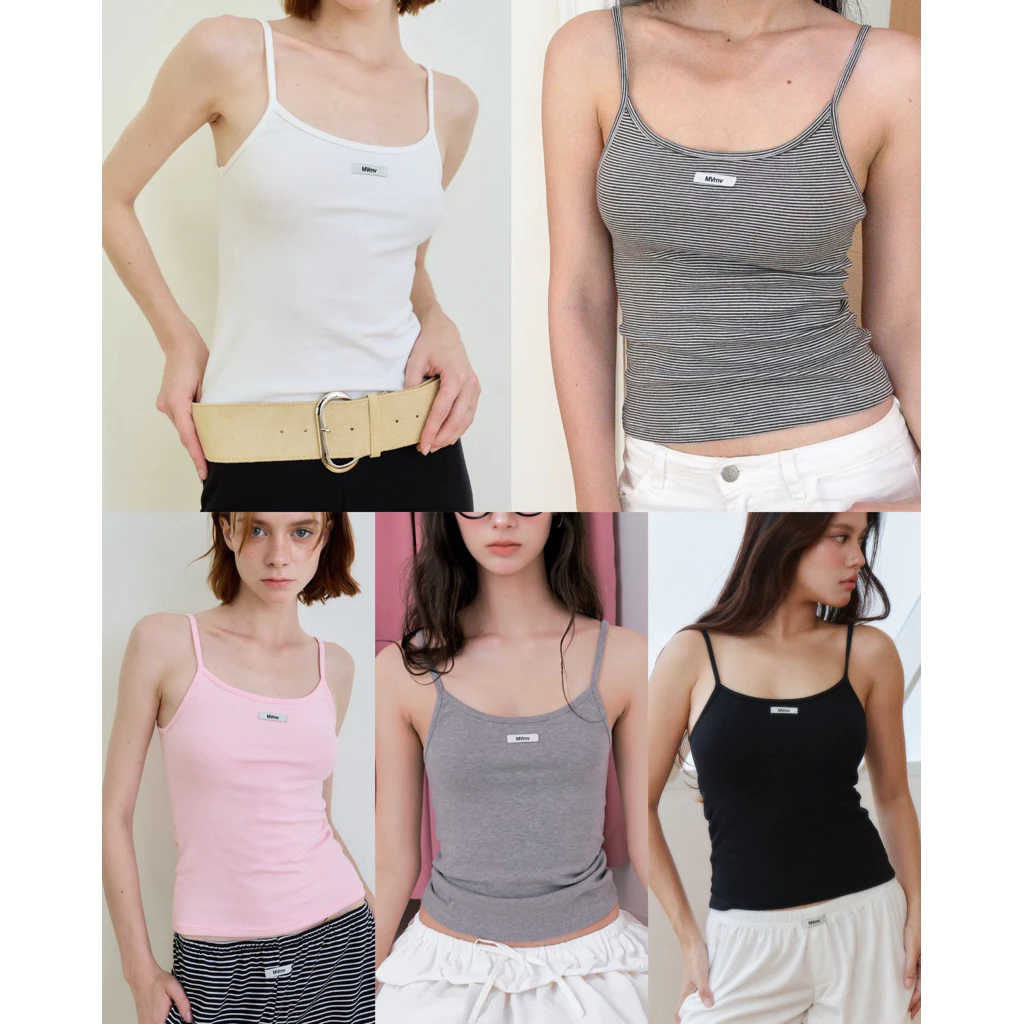 MVBKK BASIC LABEL TANK (5colors) เสื้อสายเดี่ยวผ้ายืดติดโลโก้
