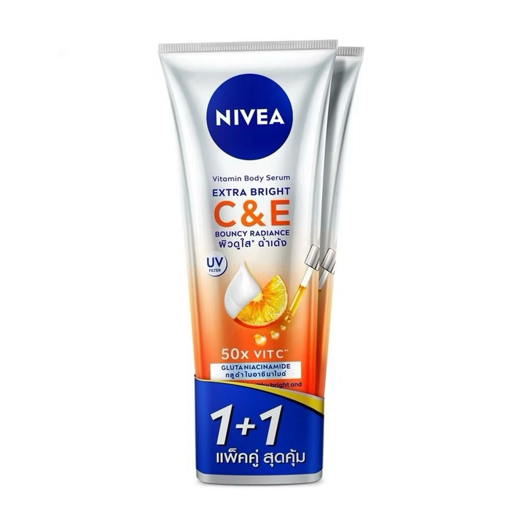ถูกสุด! 219฿ แท้ 1 แถม 1 นีเวีย เอ็กซ์ตร้า ไบรท์ ซี แอนด์ อี วิตามิน โลชั่น NIVEA Extra Bright C&E Vitamin Lotion 300ml.