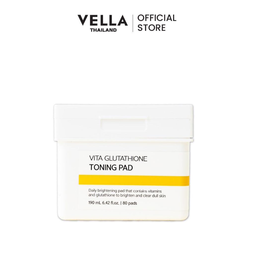 เวลล่า โทนนิ่ง แพด VELLA Toning Vita Glutathione Brightening Pad
