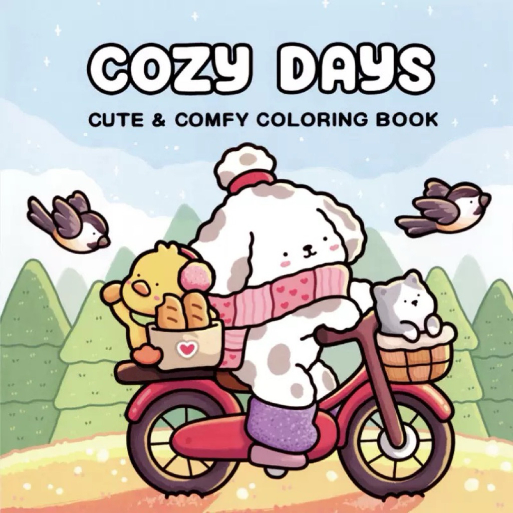 [พร้อมส่ง] สมุดภาพระบายสี Cozy Days ภาพน่ารัก ลายเส้นชัด