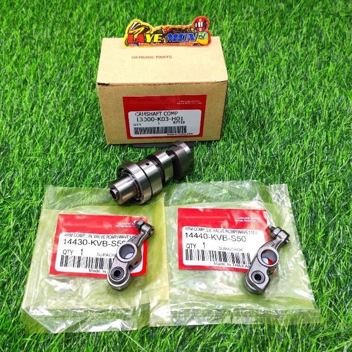 แกนราวลิ้น แคมเดิม เพลาราวลิ้น กระเดื่องวาล์ว ลูกปืน honda เวฟ125iปลาวาฬ MSX125 MSX-125 SF ตั้งแต่ปี2012-2022 รหัส KYZ