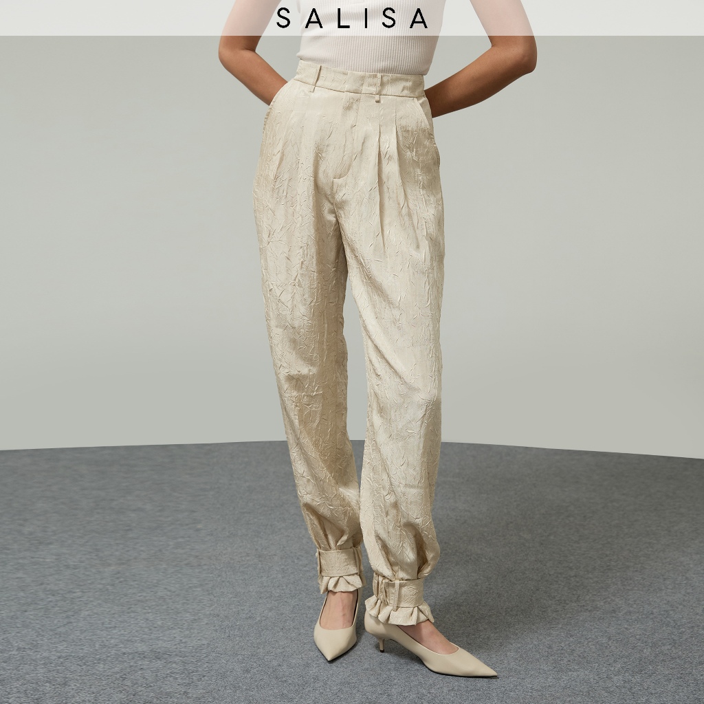 SALISA - PANTS BARREL SS26 CONVERTIBEL กางเกงทรงบาร์เรล สายขาดข้อเท้าถอดได้