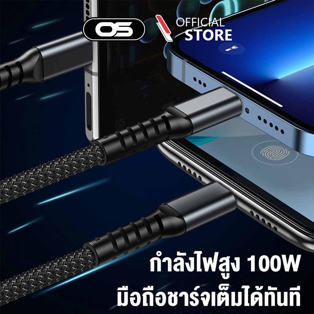 OSCROPสาย USB 3-in-1 100W ดีไซน์โปร่งใส รองรับการชาร์จเร็ว QC 3.0 สายถักไนลอนพร้อมจอแสดงผล LED ดิจิทัล ใช้งานได้กับทุกรุ ราคา ถูกที่สุด ดีลบีเคเค แกลเลอรีภาพที่ 2