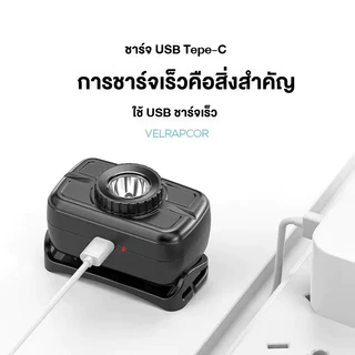 CRX [รุ่นใหม่]ไฟฉายคาดศีรษะขนาดเล็กแบบพกพาที่มีประสิทธิภาพ USB ชาร์จไฟได้ LED ไฟฉายคาดศีรษะกันน้ำกลางแจ้งแคมป์ปิ้งไฟตกปล