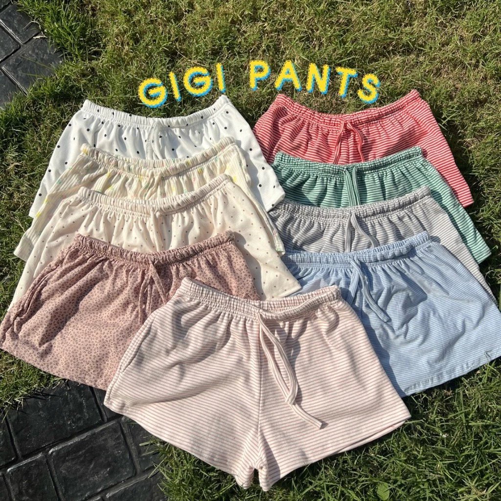 Gigi pants-กางเกงขาสั้นเอวต่ำ ผ้านุ่มยืด ฟรีไซส์สะโพก40