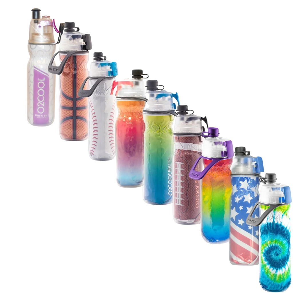 [คละลาย1ขวด ] O2COOL Mist 'N Sip ขวดน้ำอเนกประสงค์