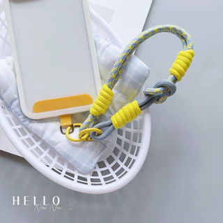 โทรศัพท์มือถือเชือกเส้นเล็กตกแต่งสามารถ Carried Twist เชือกจี้ป้องกันการสูญหายแฟชั่นข้อมือที่แข็งแกร่งสายรัดสั้นหุ้นใหม