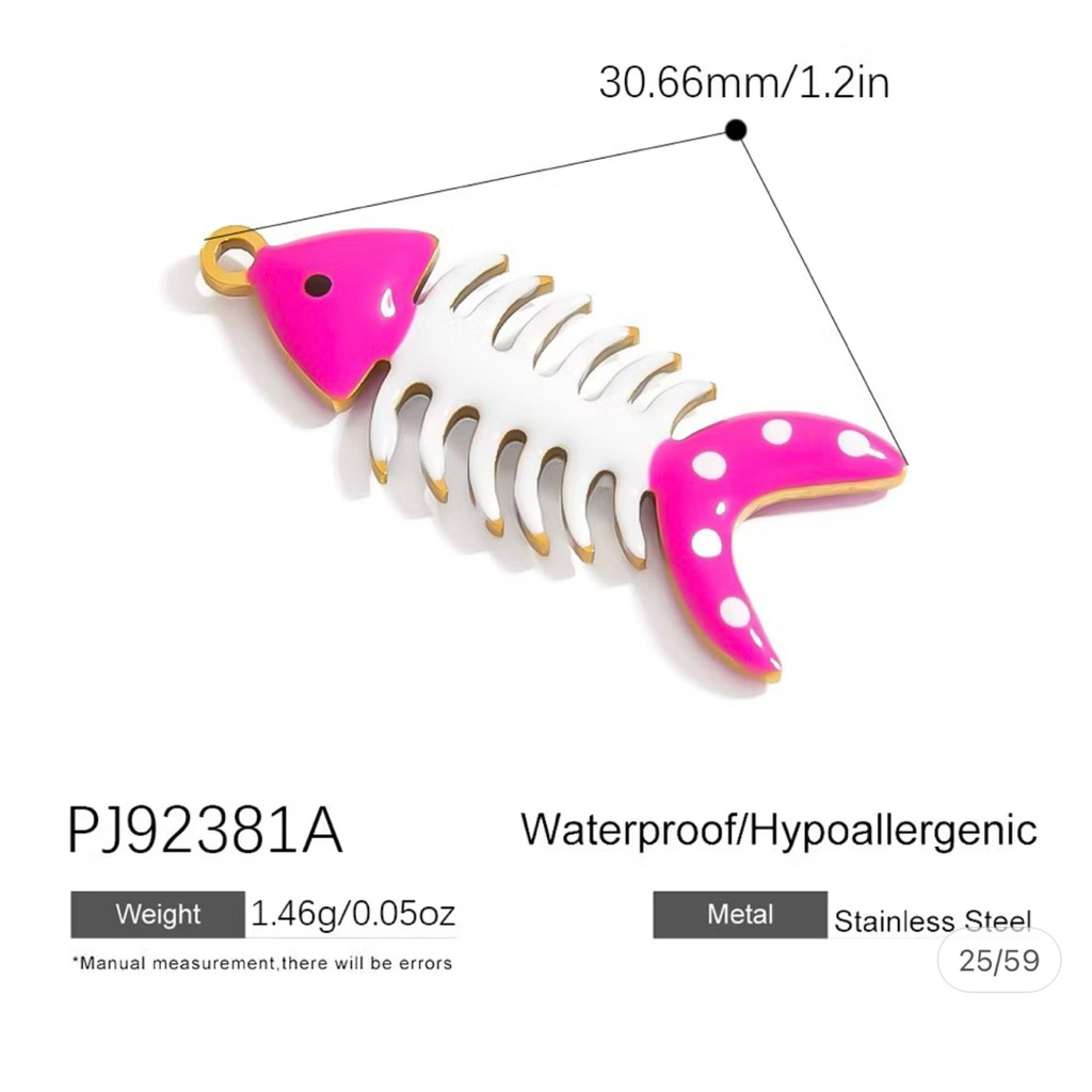PinkFishbone Charm🐟✨ – Cute Playful | ME~FIMUE