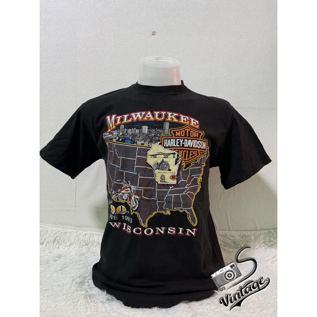 เสื้อฮาเล่ย์แท้ ©️1993 H-D size M made in usa.