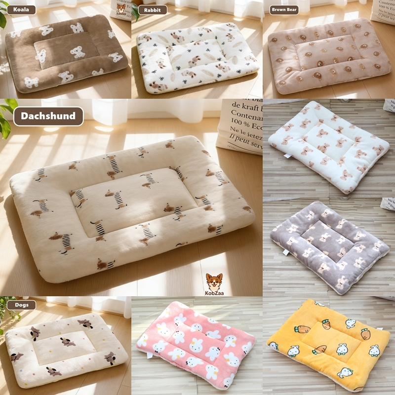 🐕ที่นอนขนนุ่ม ที่นอนหมา ราคาถูก ที่นอนแมว เบาะเสริม ผ้ารองกรง แผ่นปูนอนสัตว์เลี้ยง 👍🏻ซักเครื่องได้ ไม่กอง🇹🇭ส่งจากไทย