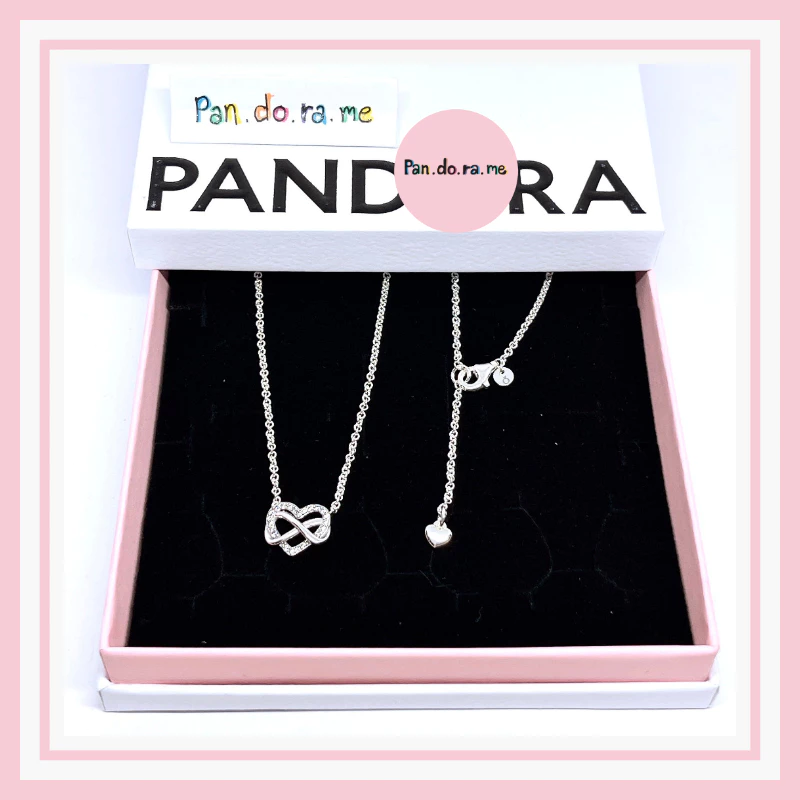 [พร้อมส่ง สินค้าแท้ 💯]สร้อยคอแพนโดร่า pandora Sparkling Infinity Heart Necklace