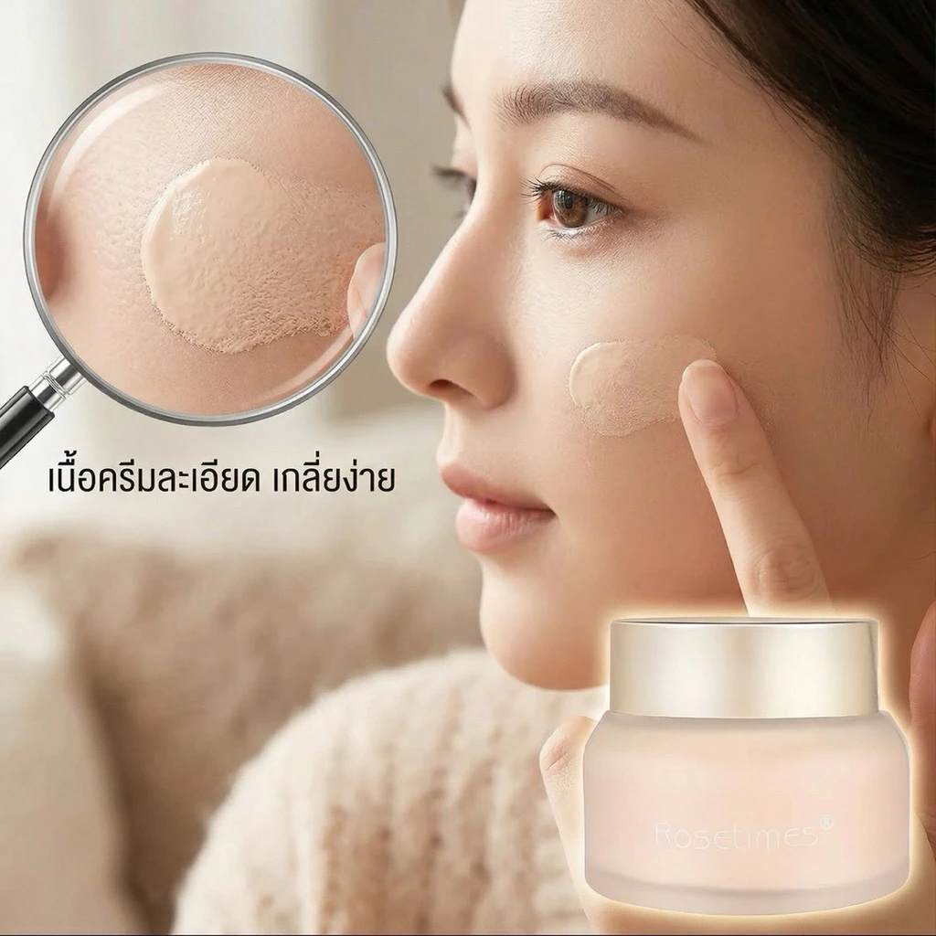 ครีมรองพื้นแสงเรือนกระจ่าง - เนื้อครีมนุ่มบางเบา ให้ผิวเรียบเนียนเป็นธรรมชาติ ปกติจุดต่างได้สมบูรณ์แบบ (T91)