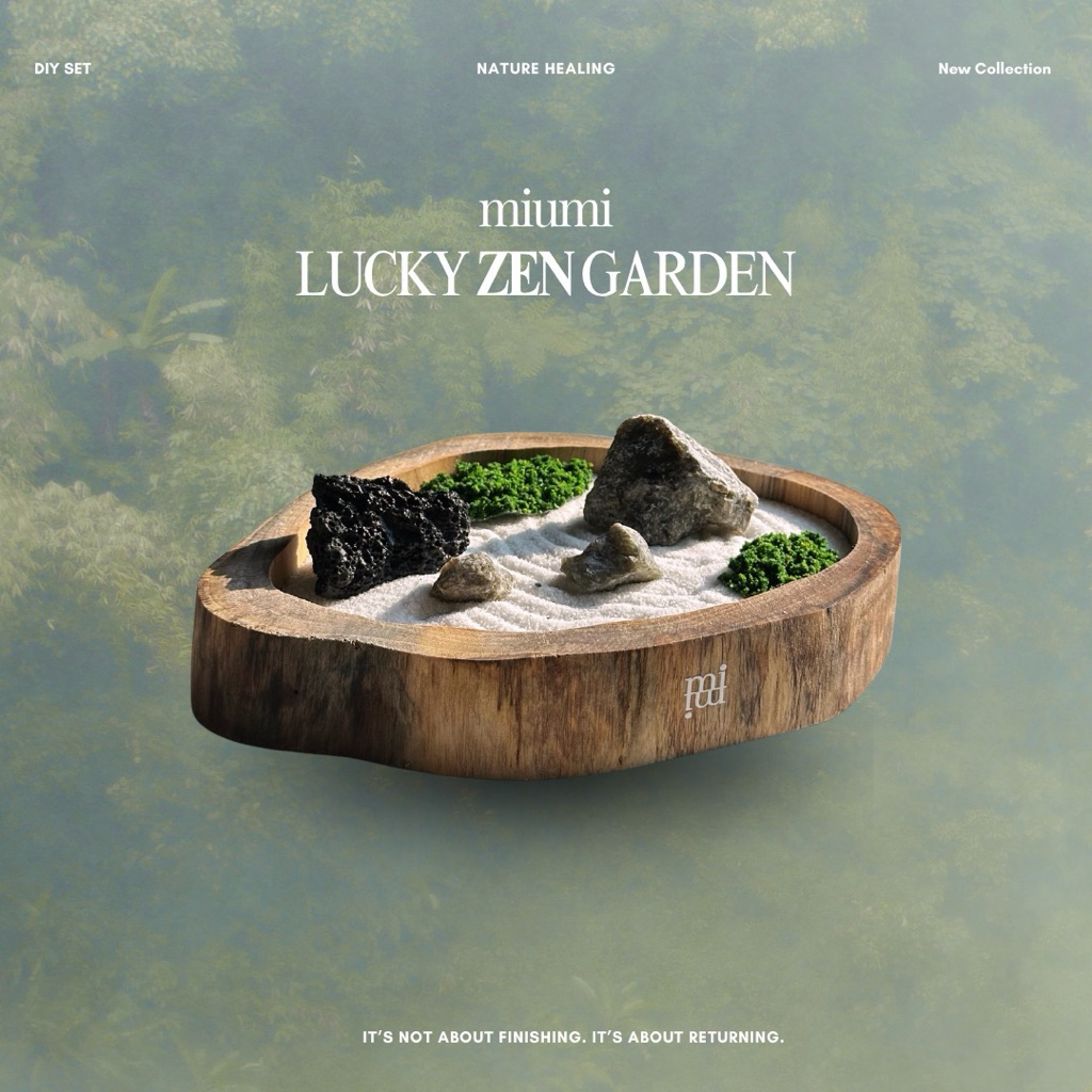 miumi lucky zen garden สวนหินมิวมิ ชุด diy