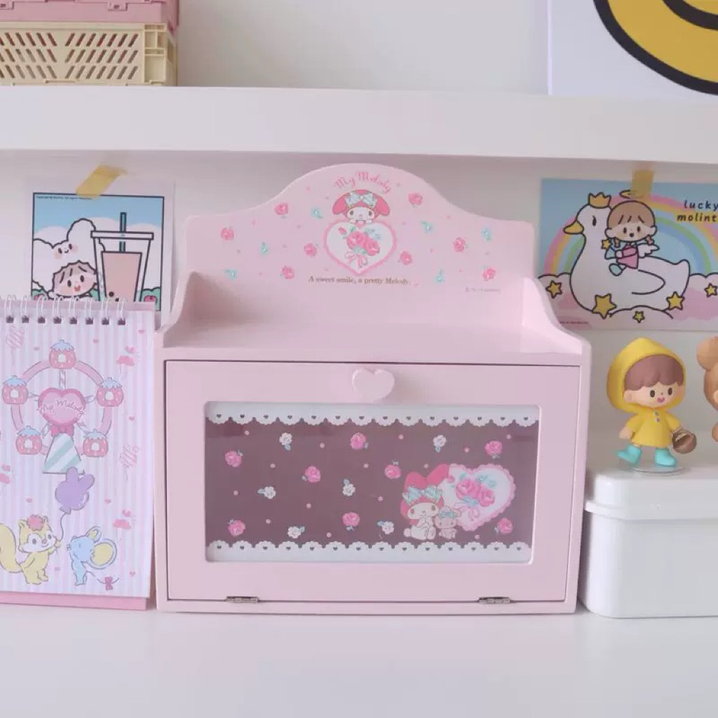 ตู้จิ๋ว กล่องเก็บของ My melody box โทนชมพู หวานละมุน