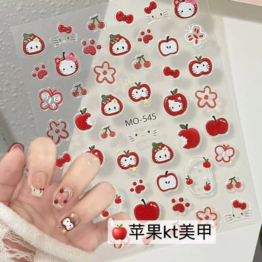 Kitty สติ๊กเกอร์ติดเล็บ ใช้ตกแต่งเล็บ ลายคิดตี้ มิกกี้