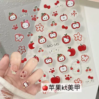 Kitty สติ๊กเกอร์ติดเล็บ ใช้ตกแต่งเล็บ ลายคิดตี้ มิกกี้
