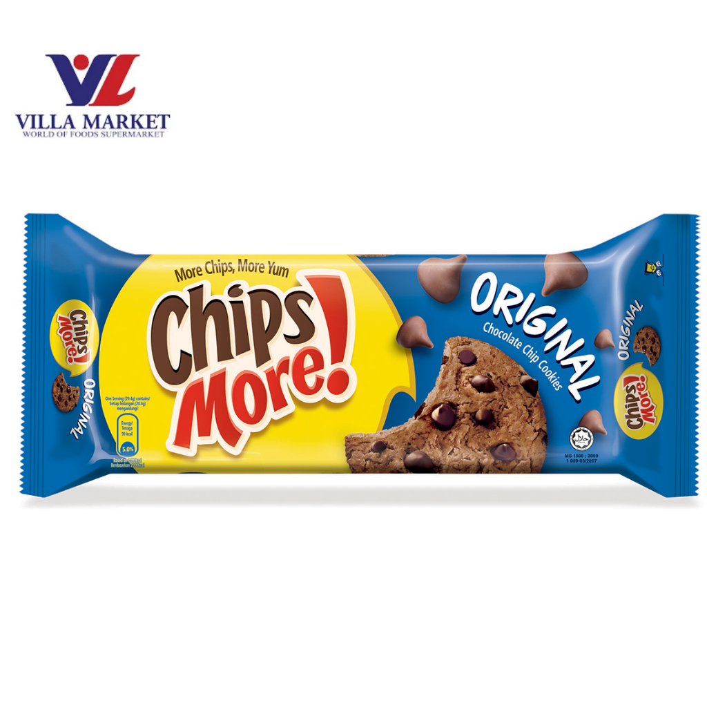Chips More Original Chocolate Chips Cookies 135G ชิพส์มอร์ คุกกี้ ช็อกชิพ นำเข้าจากมาเลเซีย
