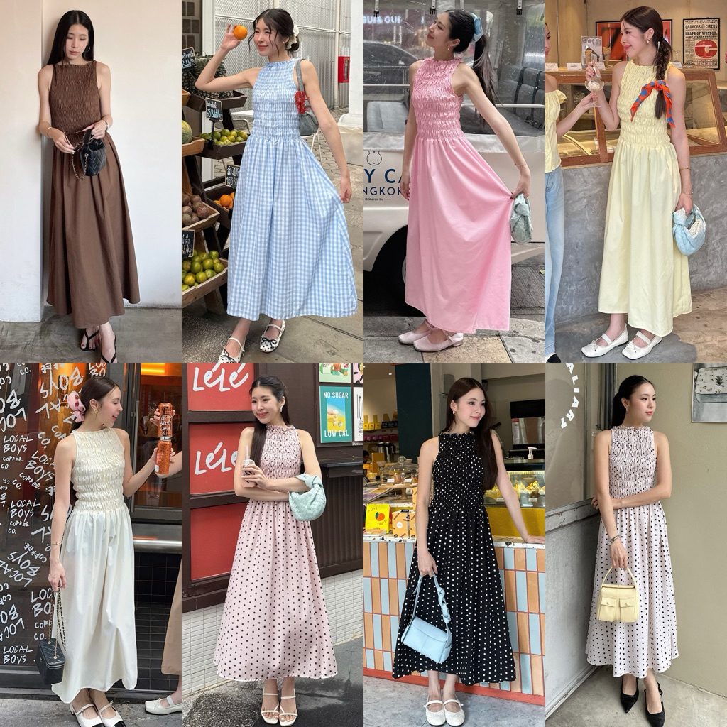 3pcs.basket "D2508" Sunshine dress เดรสยาว