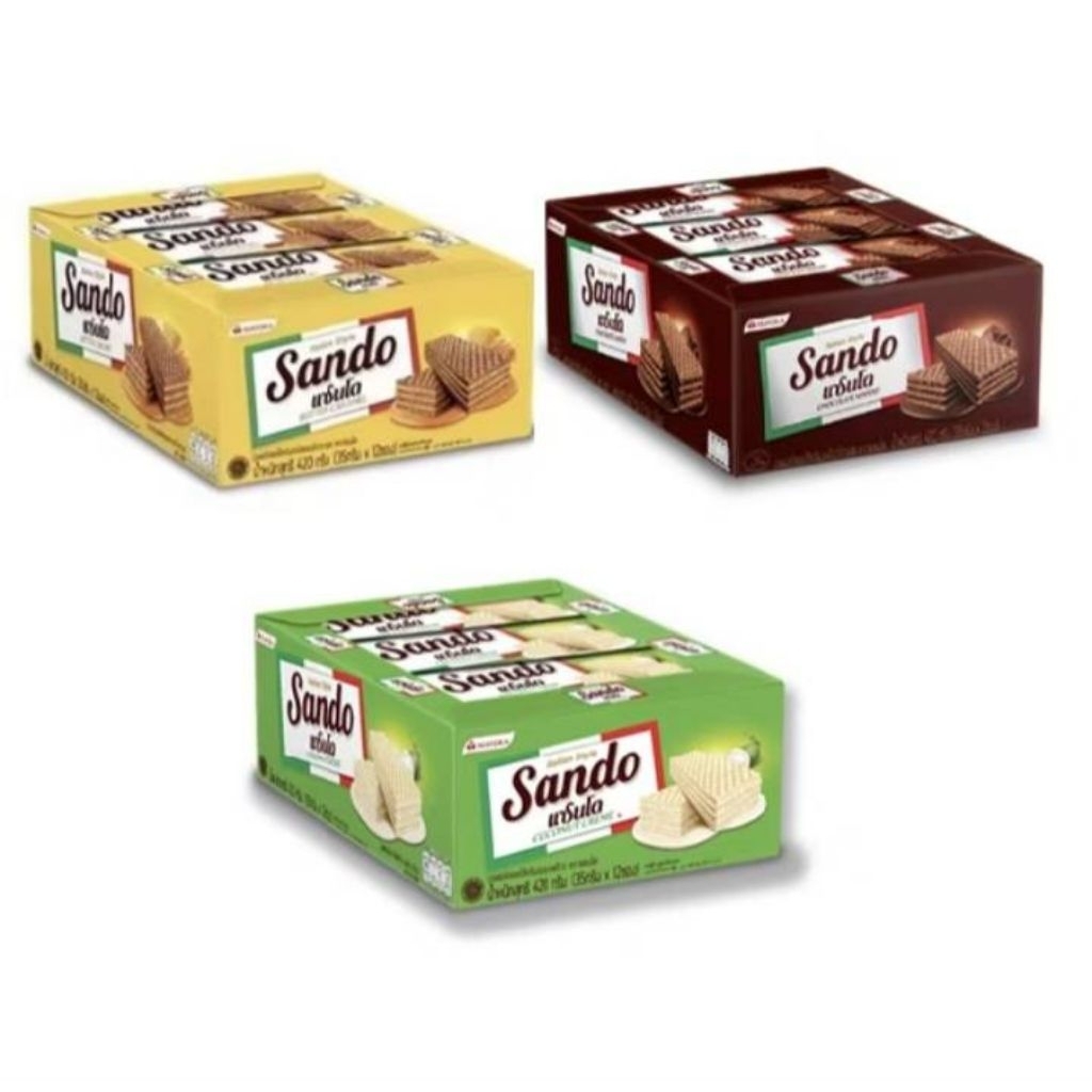 Wafello Wafer🧇วาเฟโร เวเฟอร์สอดไส้ครีม ตราวาเฟโร 28 กรัม แพ็ค 12 ชิ้น