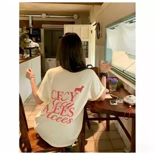 A031เสื้อยือคอตตอนสไตล์เกาหลีลายตัวหนังสือคูลๆเท่ๆ【ส่งจากไทย】📞