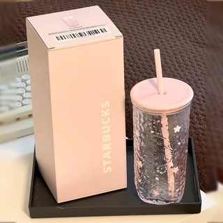 Starbucks Blossom breeze glass Cold cup 500ml🌸แก้วstarbucks แก้วสตาร์บัคส์คอลซากุระ