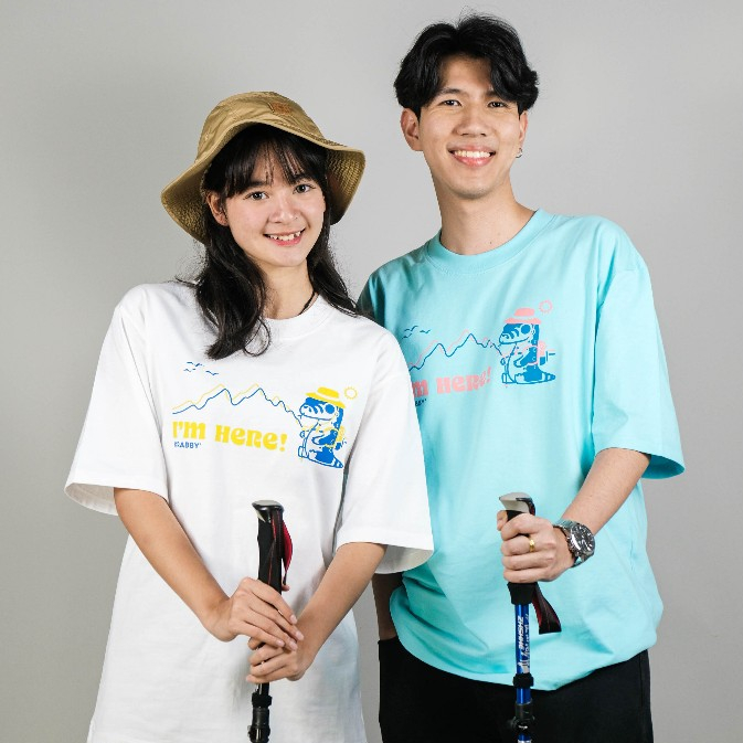 Krabby Style เสื้อยืด Oversize รุ่น I’M HERE! HIKING รูปที่ 7