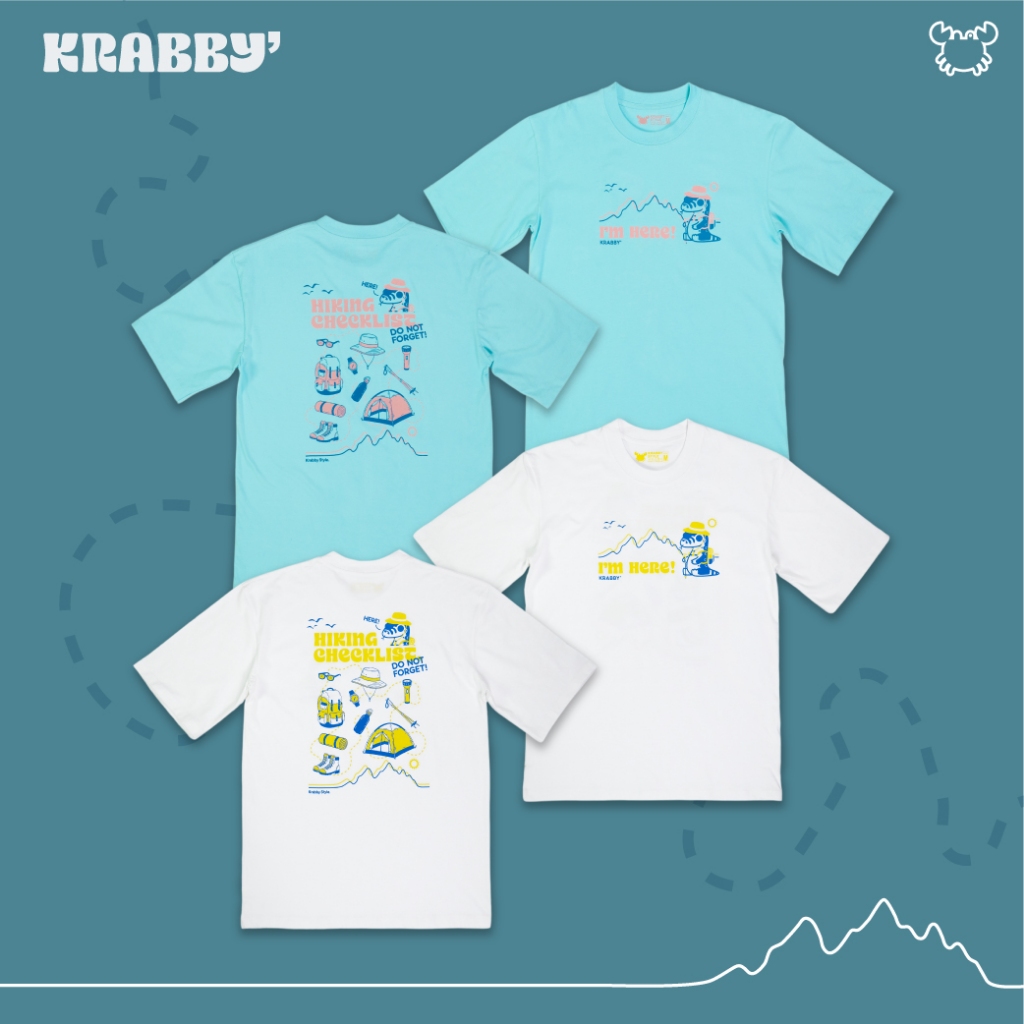 Krabby Style เสื้อยืด Oversize รุ่น I’M HERE! HIKING รูปที่ 8