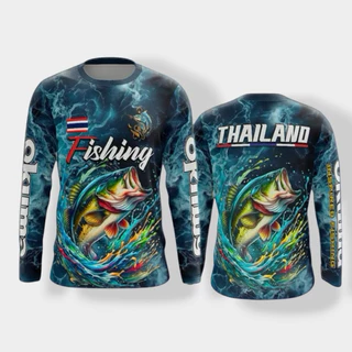 เสื้อตกปลาแขนยาว เสื้อกีฬาแขนยาว เนื้อผ้าดีนิ่มลื่นใส่สบาย