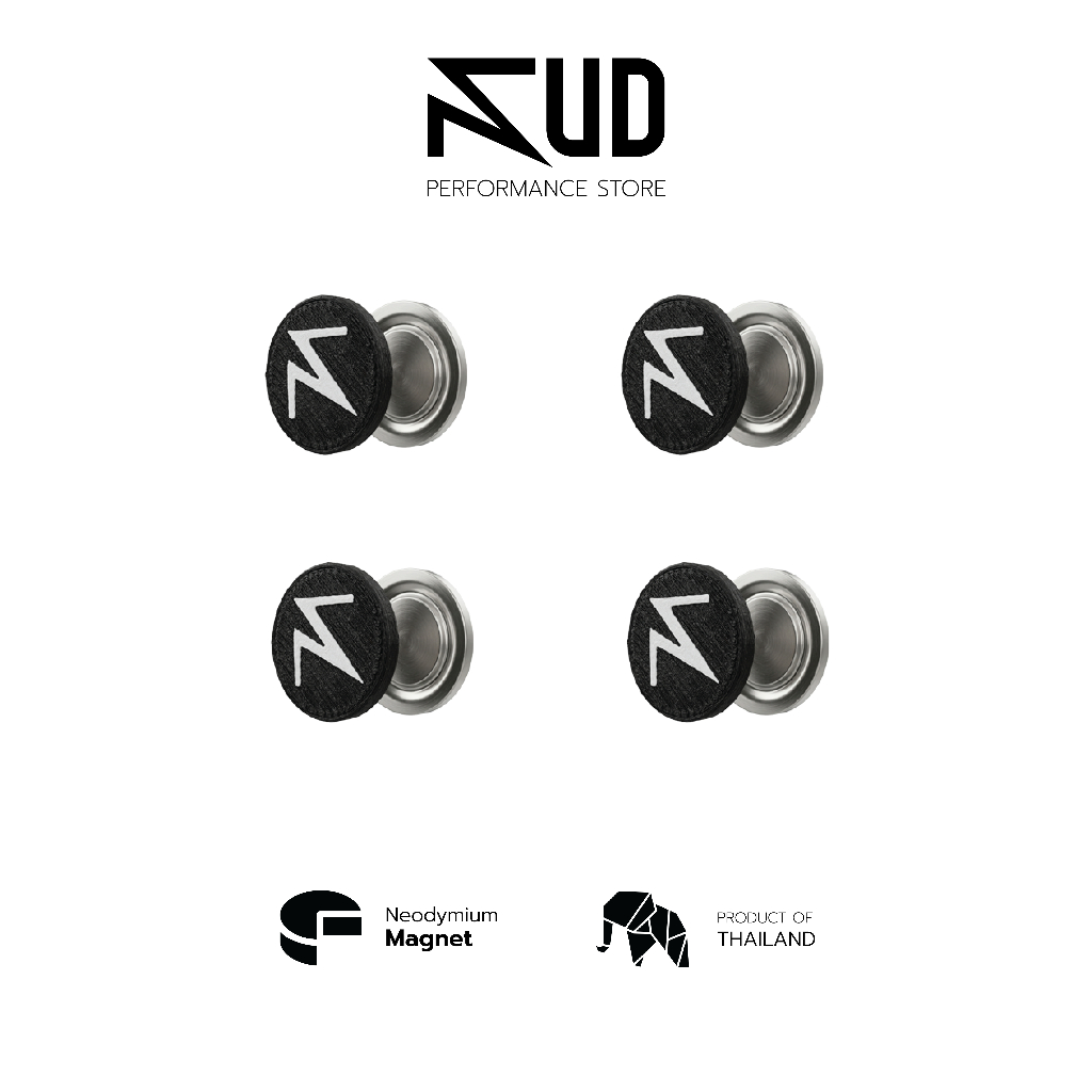 SUD แม่เหล็กติดเบอร์วิ่ง รุ่น Magnito (BIB Magnet) - ล็อกแน่น ถนอมเสื้อ แม่เหล็กแรงดูดสูง Neodymium
