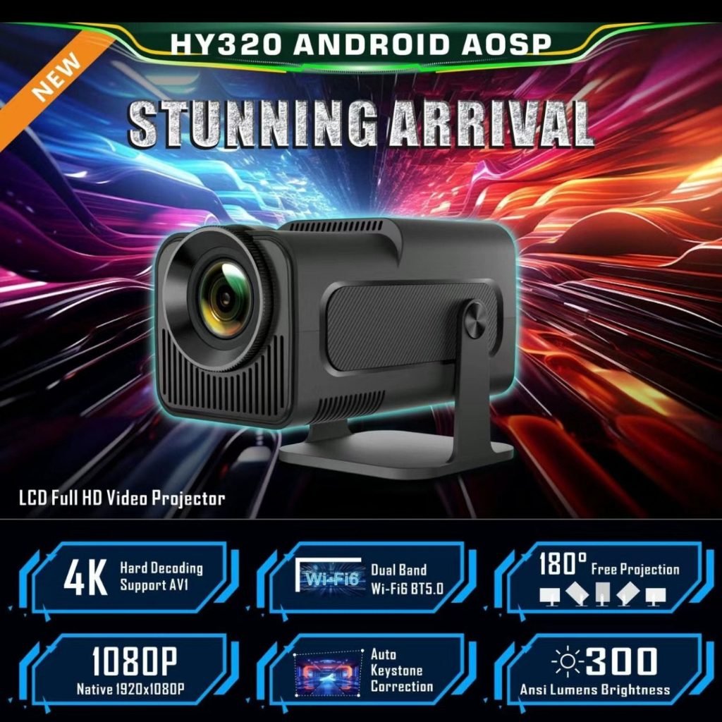 โปรเจคเตอร์ HP320 ความละเอียดสูง 1280×720 รองรับการเชื่อมต่อ WiFi และ Bluetooth เป็นตัวช่วยที่ดีสำหร