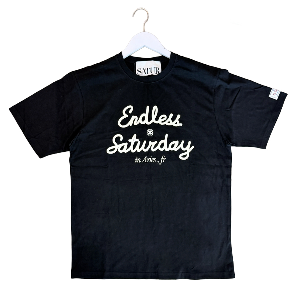 SATUR เสื้อยืด รุ่น Endless Saturday T-Shirt Black