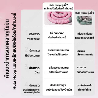 ฮูลาฮูปสปริงนุ่ม 2.5 กก. ผ้ากำมะหยี่ นุ่มไม่เจ็บเอว ลดพุง เอวสวย เล่นง่าย สำหรับมือใหม่