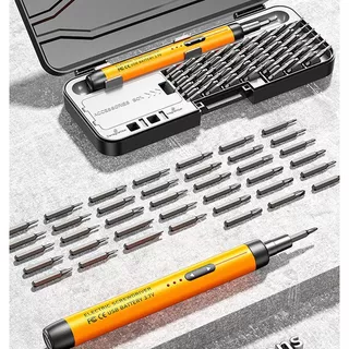 ไขควงไฟฟ้าชุด,แม่เหล็ก Precision Power Magnetic Screw Driver Bits,46 in 1 USB ชาร์จไฟฟ้าไร้สายซ่อมเครื่องมือชุดสกรู Driv