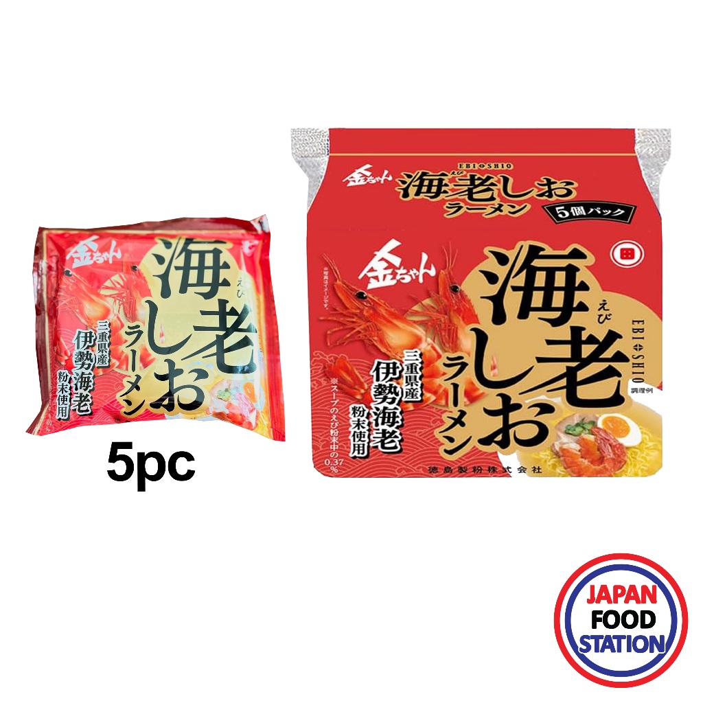 TOKUSHIMA SEIFUN EBISHIO RAMEN (94Gx5PC) 470G (22554) ราเมงกึ่งสำเร็จรูปรสเค็มผสมกุ้ง JAPANESE INSTANT RAMEN