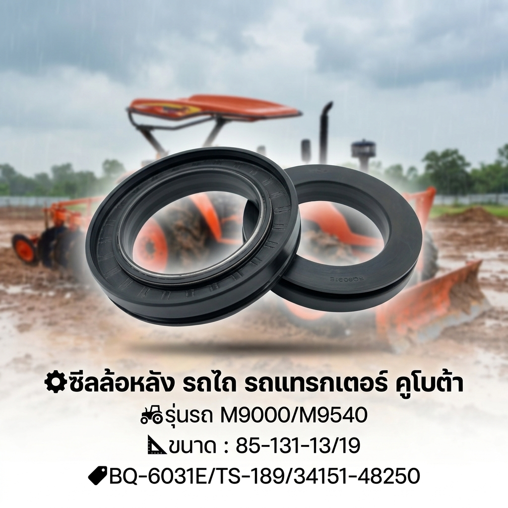 ซีลล้อหลัง รถไถ รถแทรกเตอร์ คูโบต้า รุ่นรถ M9000/M9540 ขนาด85-131-13/19 BQ-6031E/TS-189/34151-48250 
