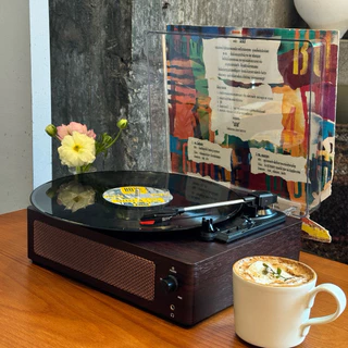 【⚡ส่งของจากไทย】 Vinyl เครื่องเล่นแผ่นเสียง turntable Portable gramophone Bluetooth speaker
