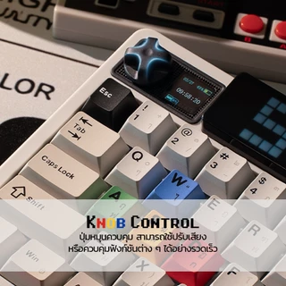 [สินค้าประกันศูนย์ 1 ปี] SARU คีย์บอร์ดเกมมิ่ง KX87 Dual LED Pixel Art Screen/Knob ขนาด TKL 80% 87 ปุ่ม