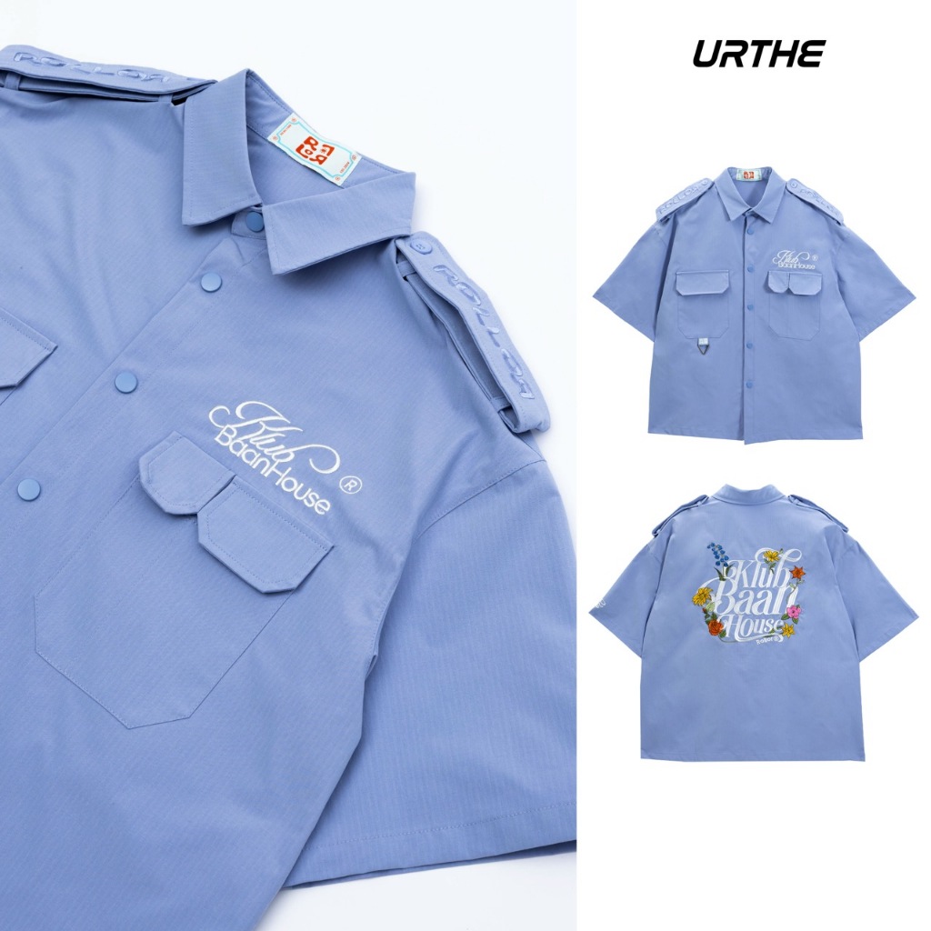 URTHE - เสื้อเชิ้ต Oversize รุ่น ROT DOISAN SHIRT - Col. ROLLOR KLUB BAAN HOUSE