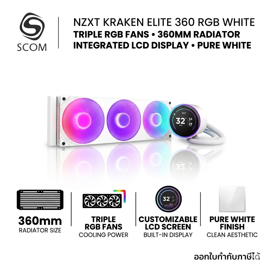 NZXT KRAKEN ELITE 360 RGB WHITE V2