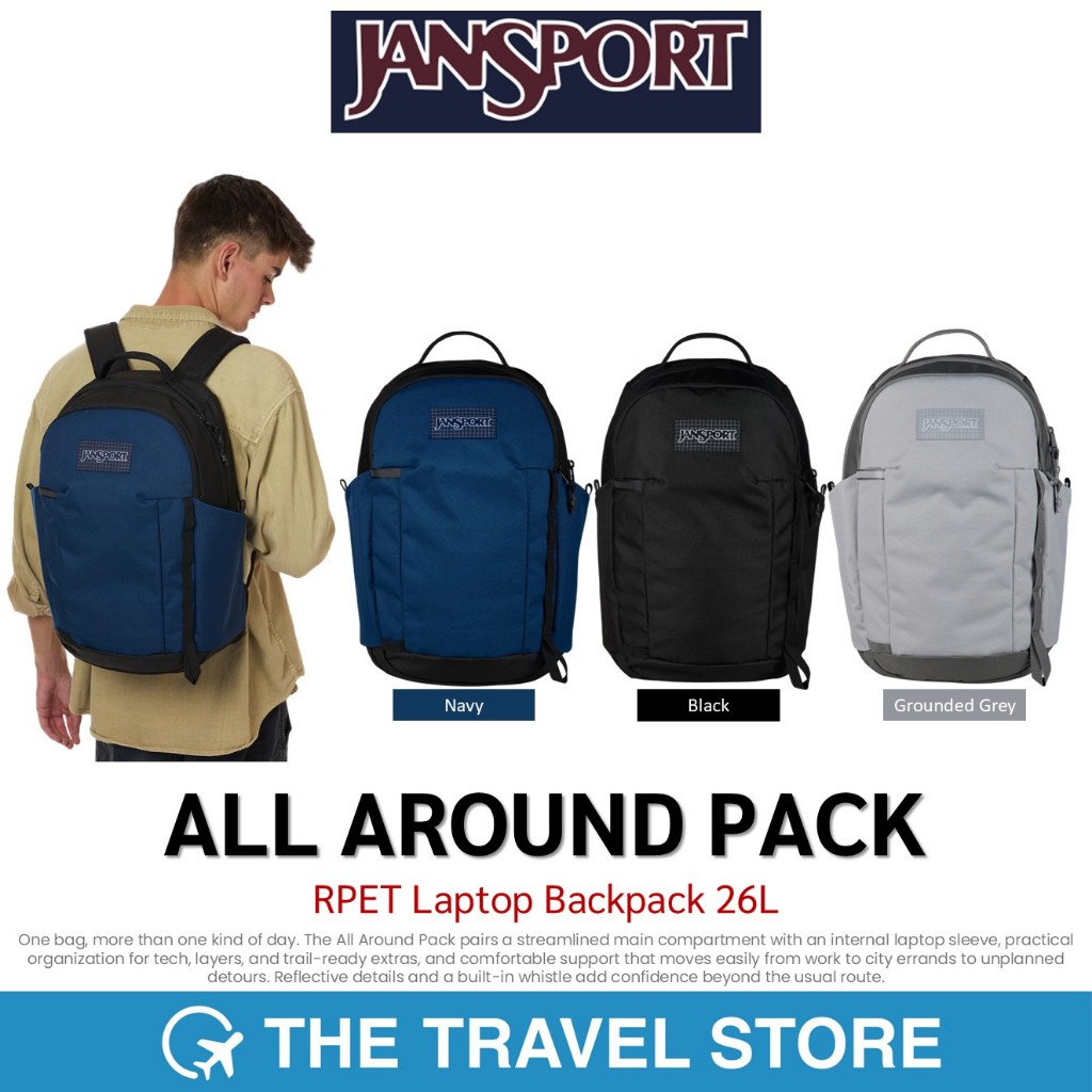 Jansport ALL AROUND PACK | RPET Laptop Backpack กระเป๋าเป้ สะพายหลัง ใส่คอมได้ 16 นิ้ว