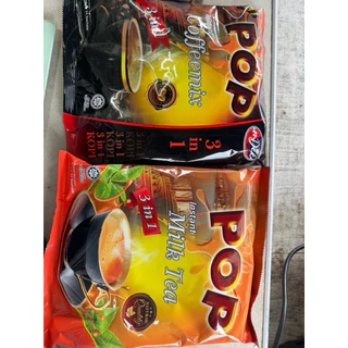 ยกลัง มี30 ห่อ กาแฟป๊อบ (Pop coffee mix) กาแฟ 3 in 1 กาแฟสำเร็จรูป ห่อมี 24 ซอง ขนาด 18ก. ฮาลาล